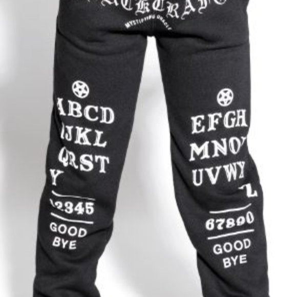 Ouija Board Kid/ Toddler Joggers, Goth Punk Sweatpants - Picture 2 of 2
